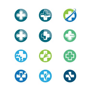 Tıbbi çapraz vektör resimleme tasarımı