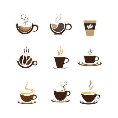 Kahve fincanı sembolü vektör illüstrasyon tasarımı
