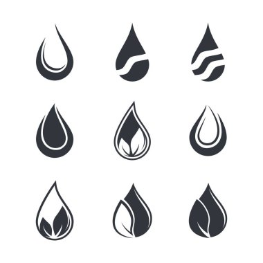 Yağ damlası ikon vektör çizimi tasarımı