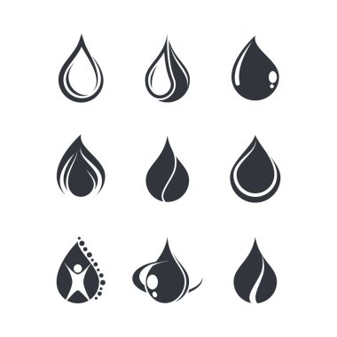 Yağ damlası ikon vektör çizimi tasarımı