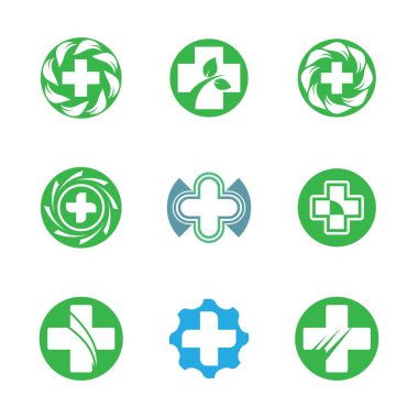 Tıbbi çapraz vektör resimleme tasarımı