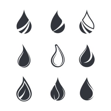 Yağ damlası ikon vektör çizimi tasarımı