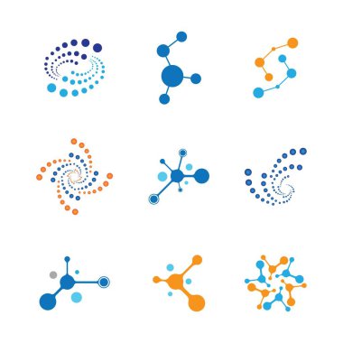 Molekül vektör resimleme tasarımı