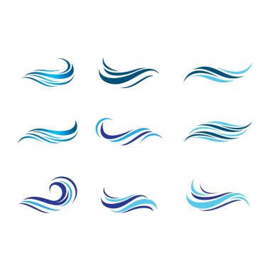Dalga sembolü vektör illüstrasyon tasarımı