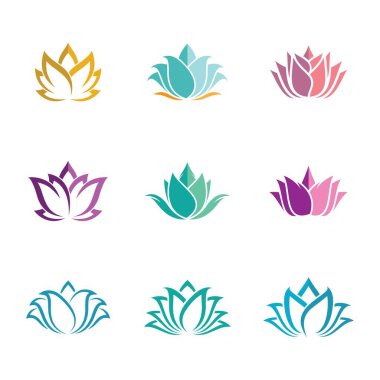 Lotus sembolü vektör illüstrasyonu