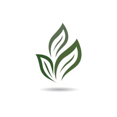 Yaprak sembolü vektör illüstrasyonu