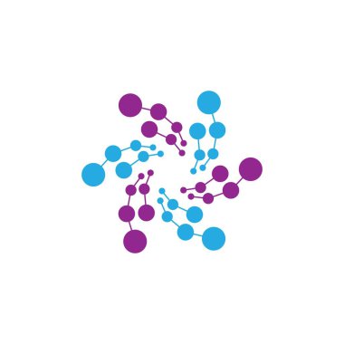 Molekül vektör resimleme tasarımı