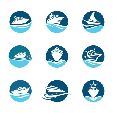 Gemi sembolü vektör resimlemesini gezdir