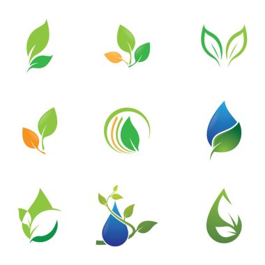 Yaprak sembolü vektör illüstrasyonu