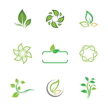 Yaprak sembolü vektör illüstrasyonu