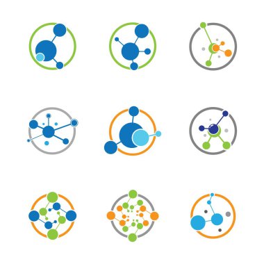 Molekül vektör resimleme tasarımı