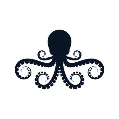 Ahtapot sembolü vektör resimleme tasarımı