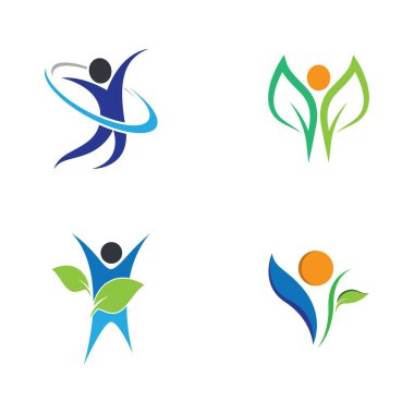 Wellnes sembol vektör illüstrasyonu