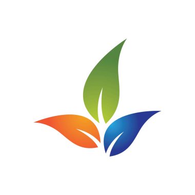 Yaprak sembolü vektör illüstrasyonu