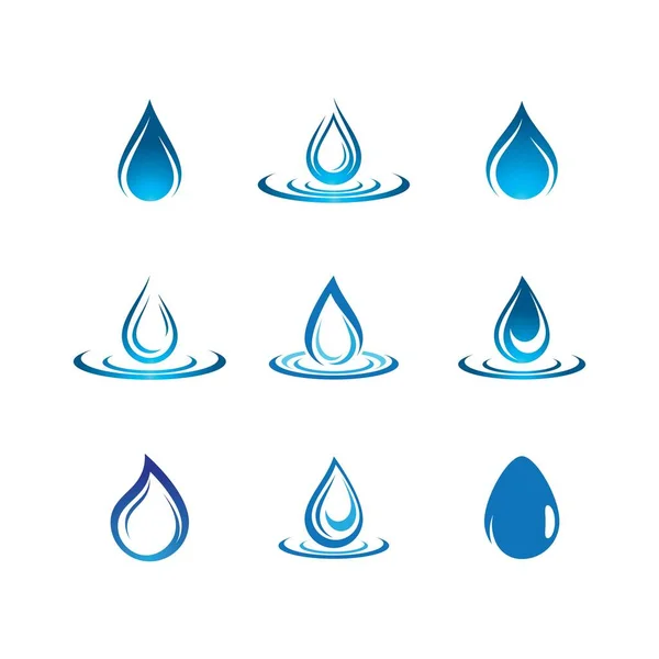 Illustrazione Icona Vettoriale Goccia Acqua — Vettoriale Stock