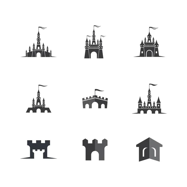Slottet Symbol Vektor Ikon Illustration Design — Stock vektor
