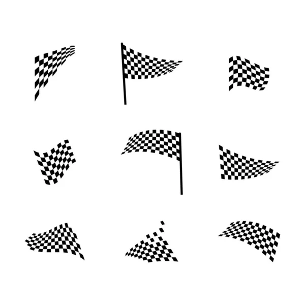 Flagge Rennen Vektor Symbol Illustration Design — Stockvektor