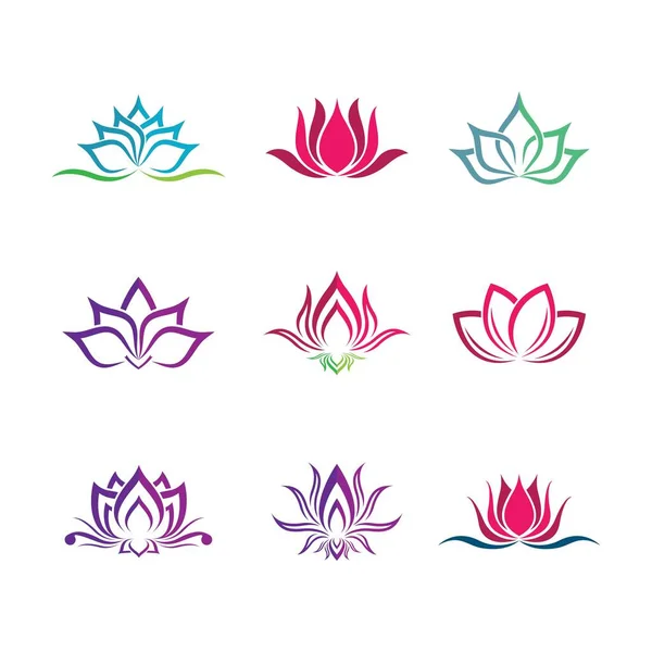 Lotus Symbol Vector Icon Illustration — Stock Vector