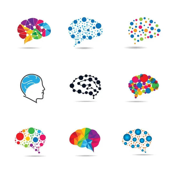 Illustration Icône Vectorielle Symbole Cerveau — Image vectorielle