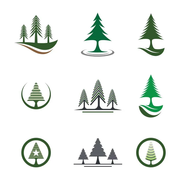 Pine Tree Vector 아이콘 디자인 — 스톡 벡터
