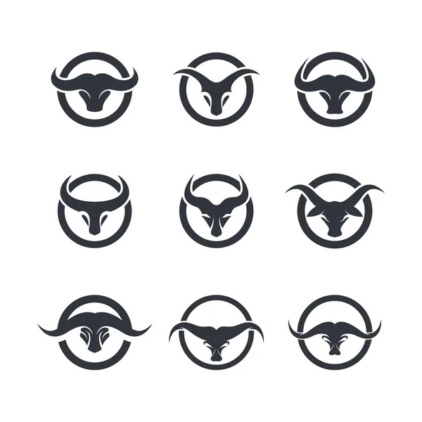 Toro Cabeza Vector Icono Ilustración — Vector de stock