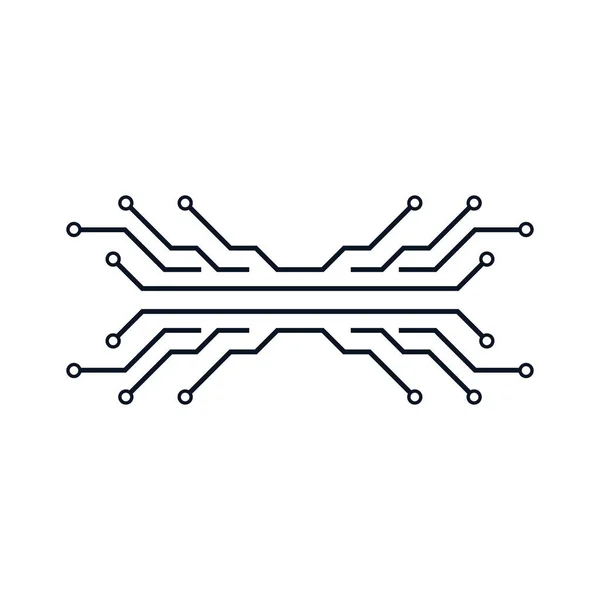 Circuit Vector Pictogram Illustratie Ontwerp — Stockvector