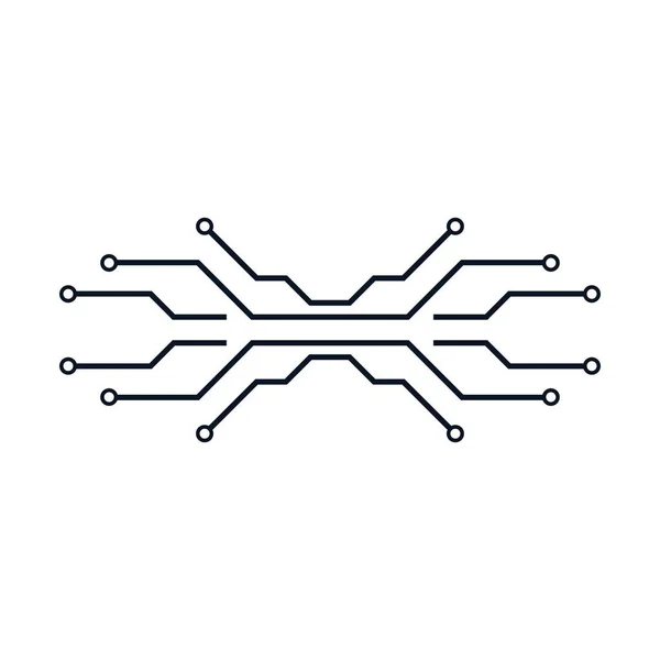 Circuit Vector Pictogram Illustratie Ontwerp — Stockvector