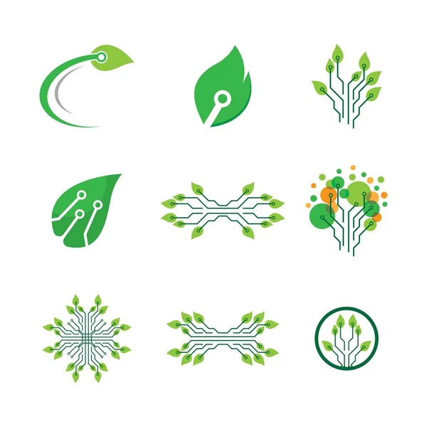 Illustration Des Vektorsymbols Für Grüne Technologie — Stockvektor