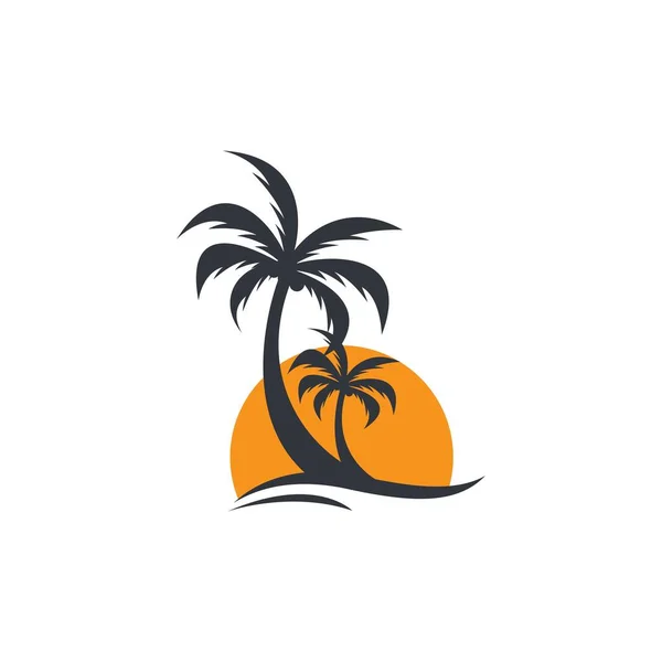 Palmera Vector Verano Icono Ilustración — Vector de stock