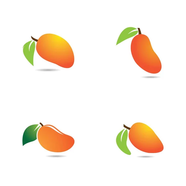 Illustration Icône Vectorielle Fruits Mangue — Image vectorielle