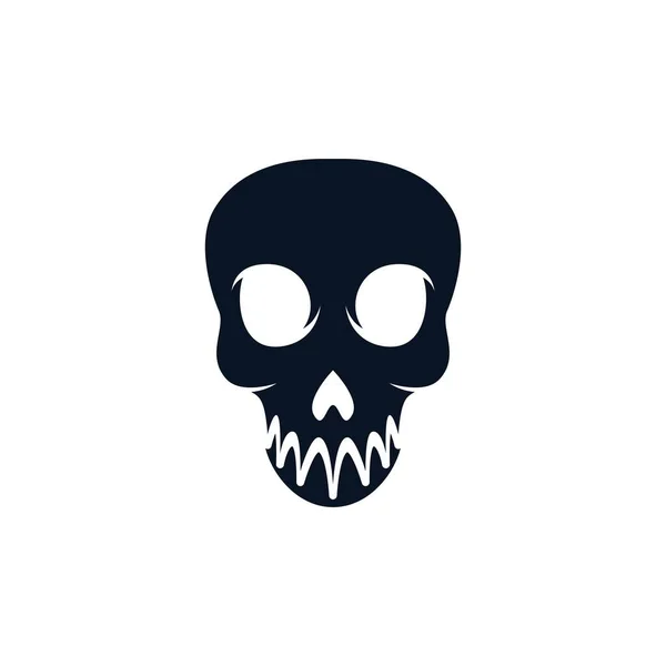 Skull Vektor Ikone Illustration Design — Stockvektor