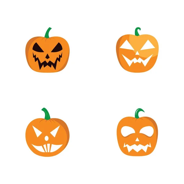 Halloween Calabaza Vector Icono Ilustración — Vector de stock