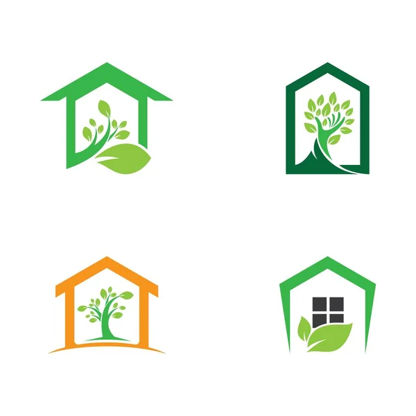 Green House Vector Icon Illustration Design — Stock Vector