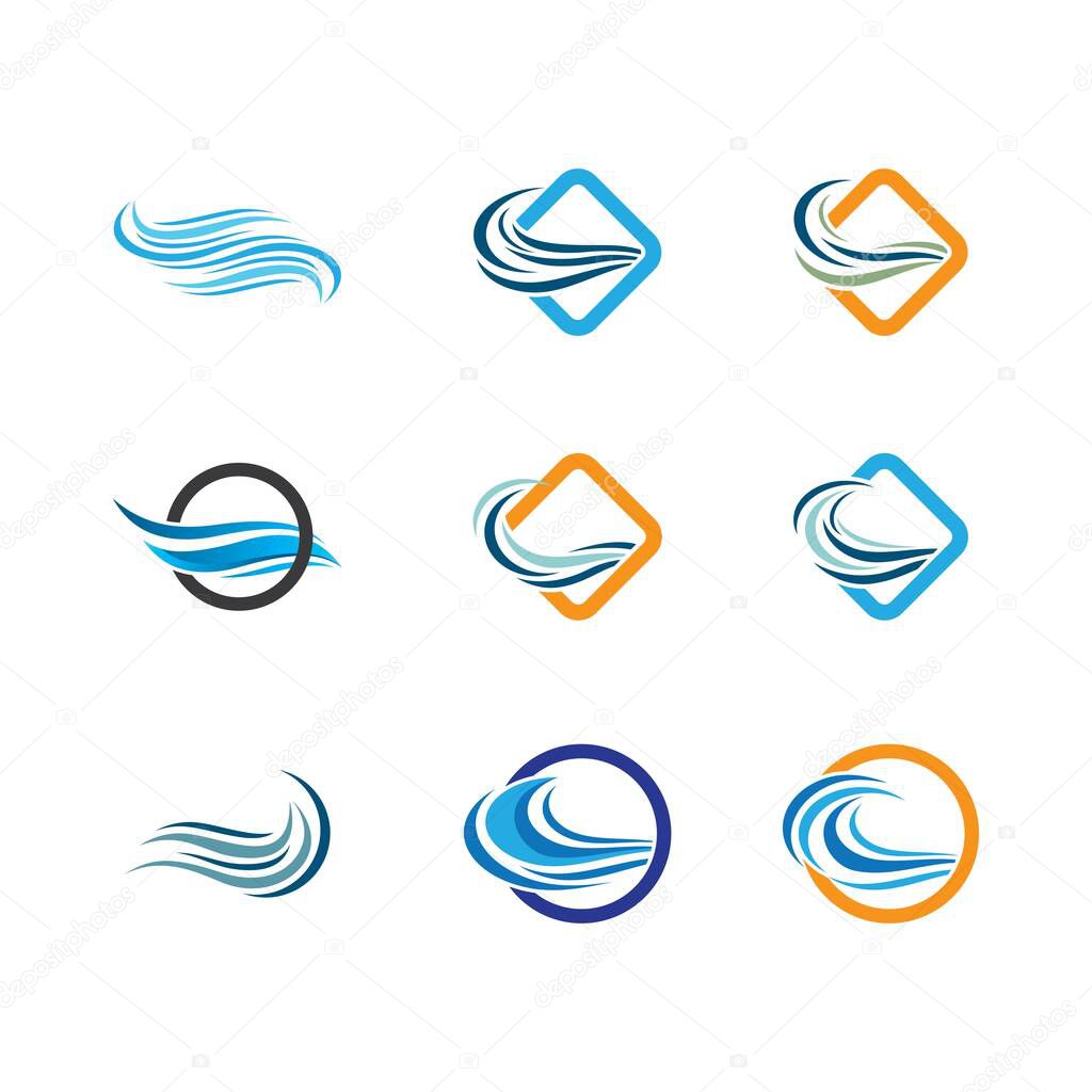 Wave symbol vector icon illustration design