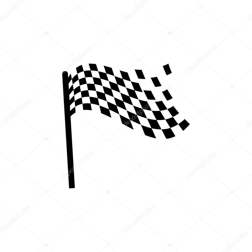 Flag race vector icon illustration design