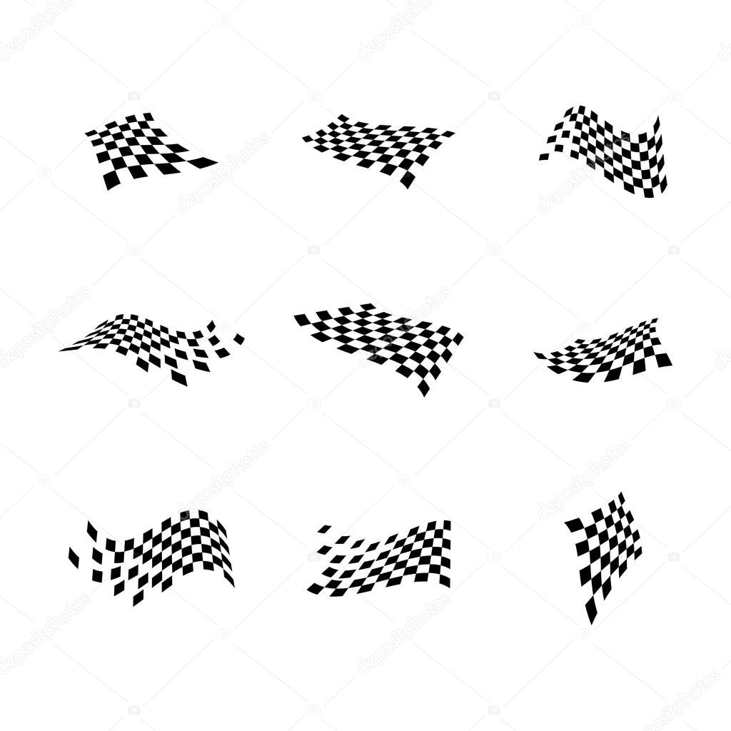 Flag race vector icon illustration design