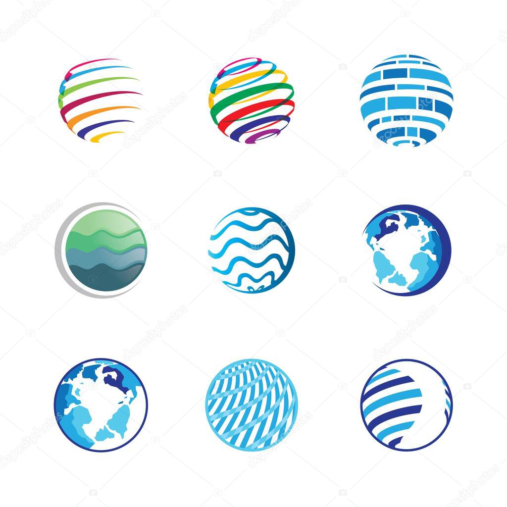 Global vector icon illustration design