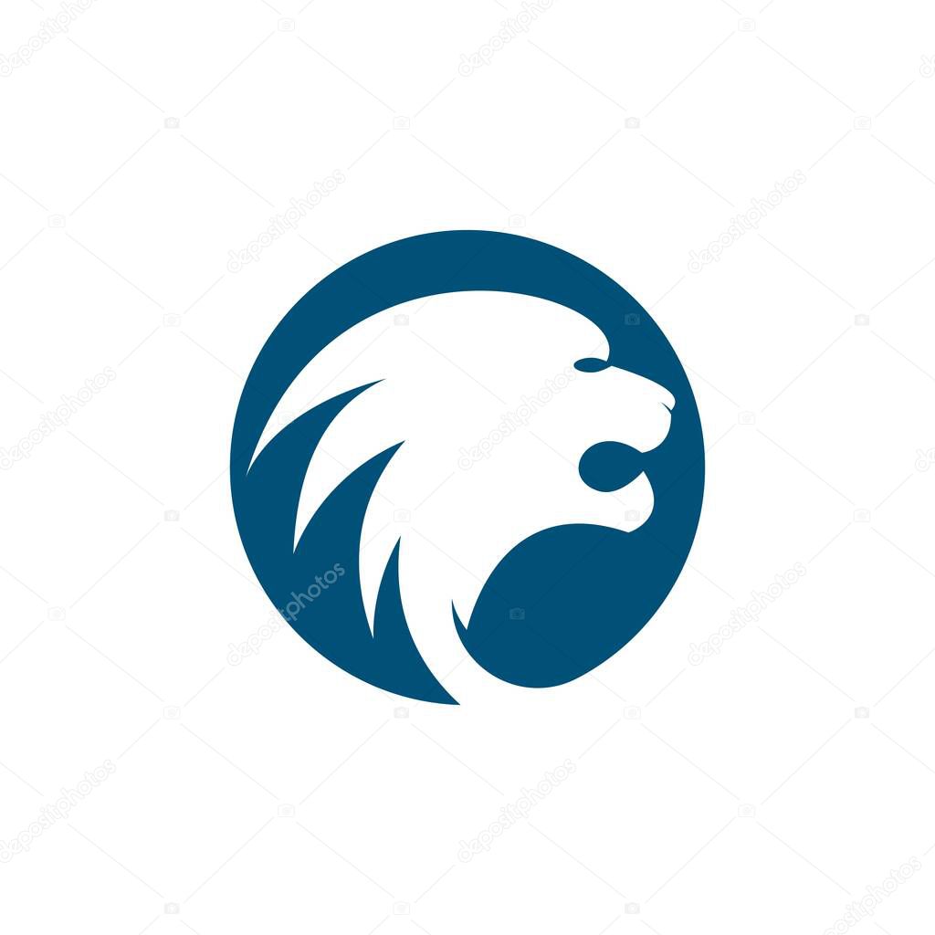 Lion head vector icon illustration