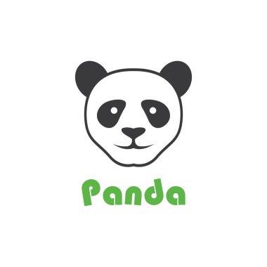 Panda logo şablon vektör resimleme tasarımı