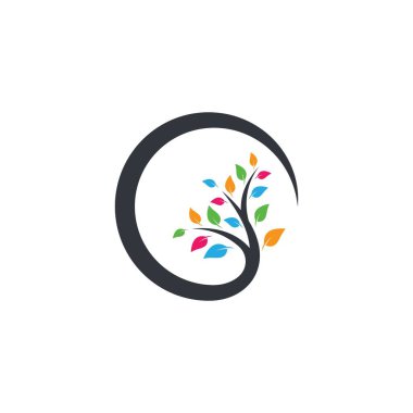 Ağaç sembolü vektör illüstrasyonu