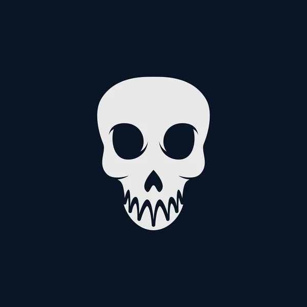 Skull Vektor Ikone Illustration Design — Stockvektor