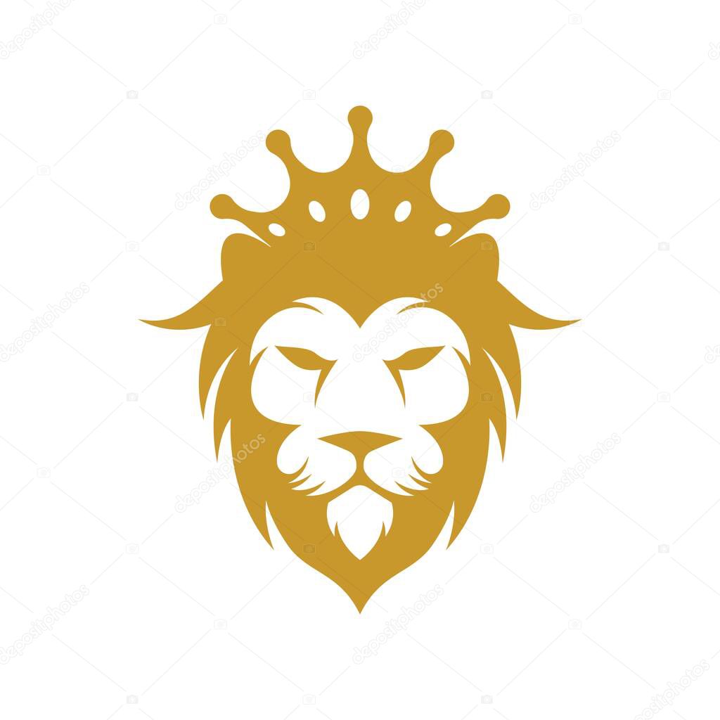 Lion head vector icon illustration