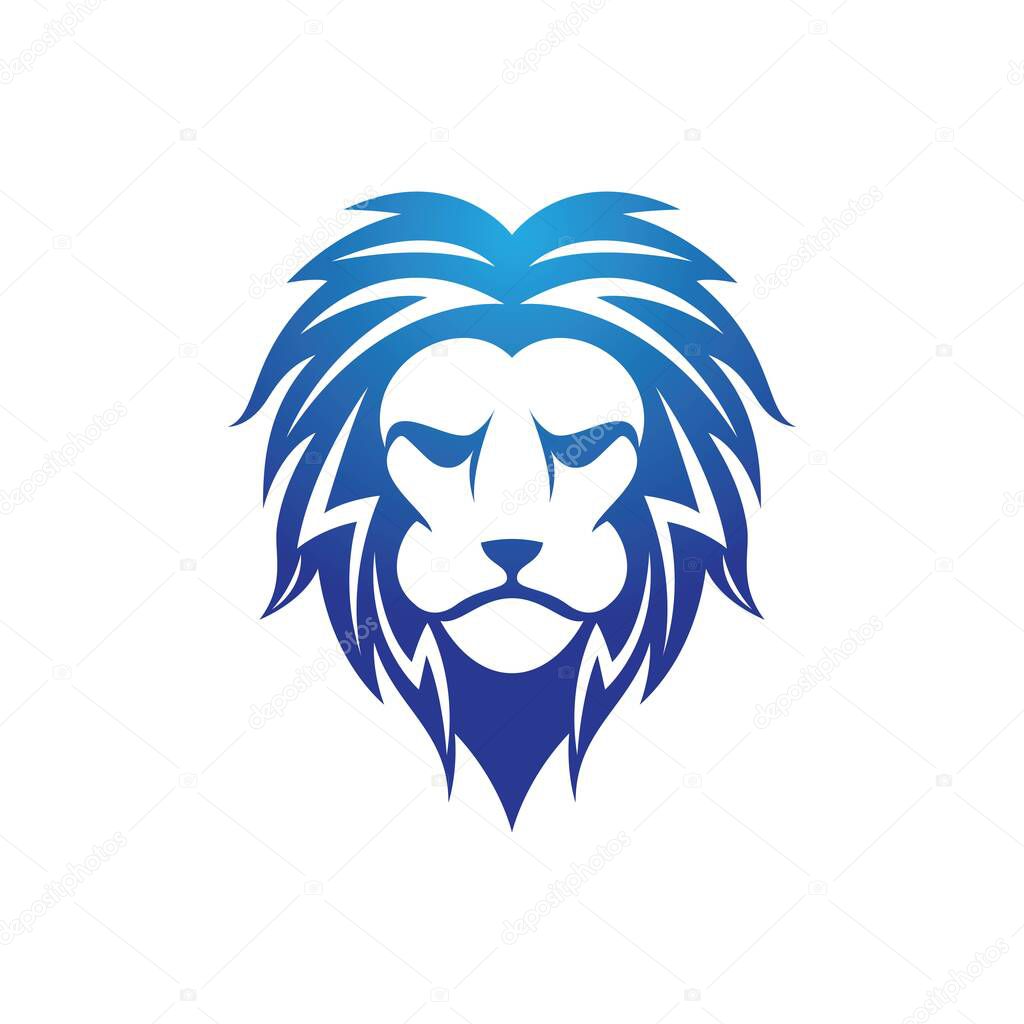 Lion head vector icon illustration