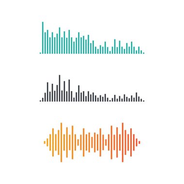 Ses dalgası vektör illüstrasyon tasarımı