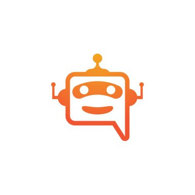 Sohbet robotu vektör illüstrasyon tasarımı