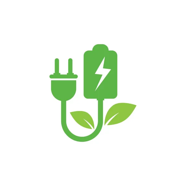Ilustração Vetor Símbolo Ícone Energia Eco — Vetor de Stock
