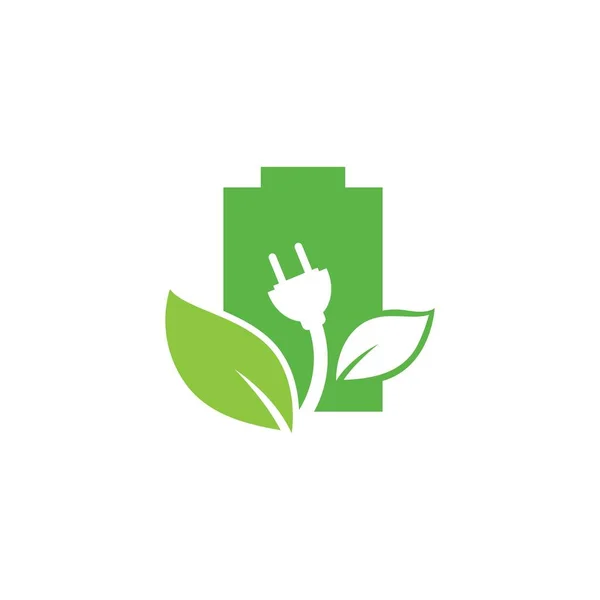 Eco Ícone Energia Logotipo Criativo Vetor Ilustração — Vetor de Stock