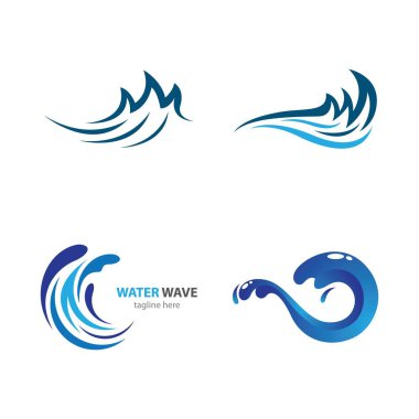 Dalga sembolü vektör illüstrasyon tasarımı