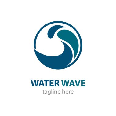 Dalga sembolü vektör illüstrasyon tasarımı