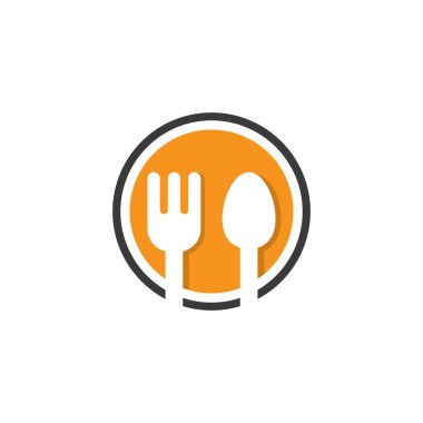 Restoran logo vektör simgesi tasarımı
